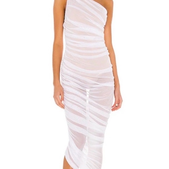 Norma Kamali Dresses & Skirts - NWOT Norma Kamali Diana dress - white mesh - L